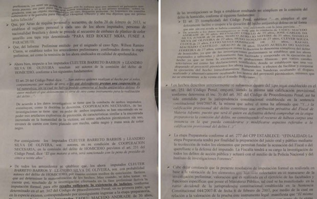 torcedores corinthians presos Trechos do inquérito  (Foto: Diego Ribeiro)