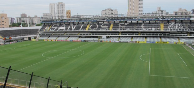 Vila Belmiro antes de Santos x São Paulo (Foto: Carlos Augusto Ferrari)