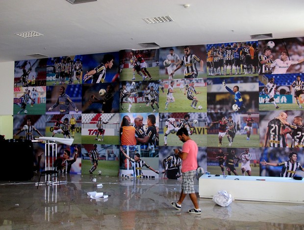 nova decoração estádio engenhão (Foto: Thales Soares)