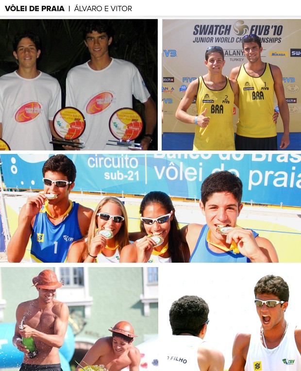 vitor e alvaro volei de praia mosaico (Foto: Editoria de Arte / GLOBOESPORTE.COM)