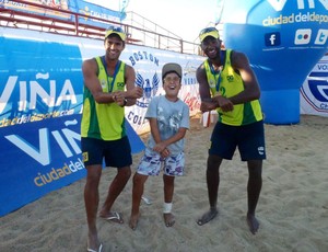 vôlei de praia sul-americano Evandro e Vitor Felipe (Foto: Divulgação)