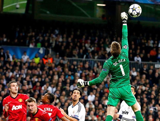 David de Gea na partida do Real Madrid contra o Manchester United (Foto: AFP)