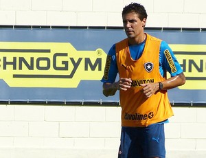 Bolívar no treino do Botafogo (Foto: Vicente Seda)