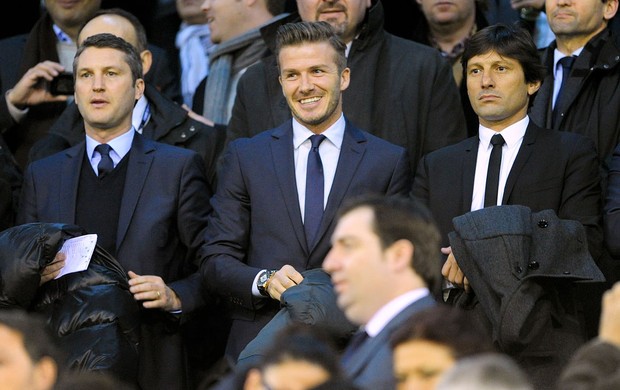 beckham paris saint germain x valencia (Foto: AFP)