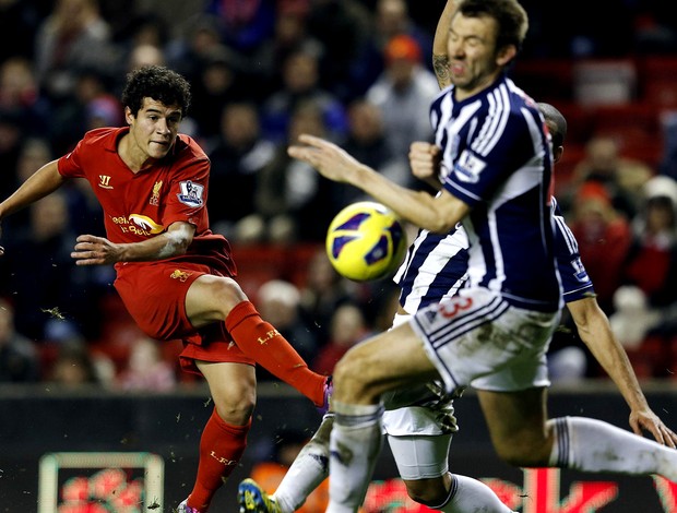 Philippe Coutinho liverpool west bromwhich (Foto: Agência Reuters)