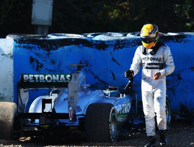 lewis hamilton mercedes testes Jerez de la frontera (Foto: Agência Getty Images)