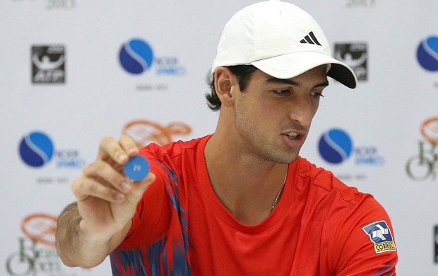 Thomaz Bellucci tênis Ibirapuera sorteio Brasil Open (Foto: Marcelo Ferrelli/inovafoto)