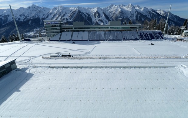 Laura centro de esqui cross country e biatlo em Sochi (Foto: AFP)