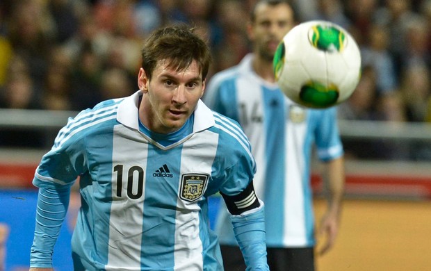 amistoso Messi Argentina x Suécia (Foto: AP)