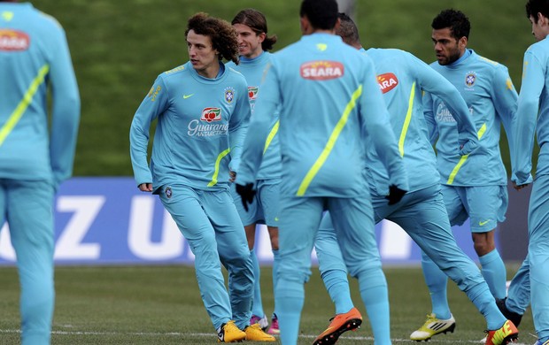 David luiz brasil treino (Foto: Agência EFE)