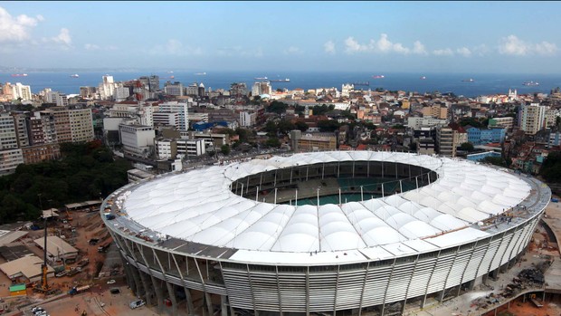 Cobertura estádio Fonte Nova (Foto: Manu Dias / GOVBA)