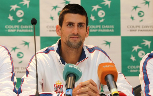 Djokovic coletiva Davis (Foto: AFP)