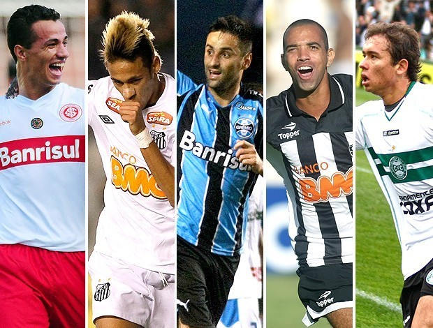 Montagem artilheiros Prêmio Friedenreich   (Foto: Editoria de Arte/Globoesporte.com)