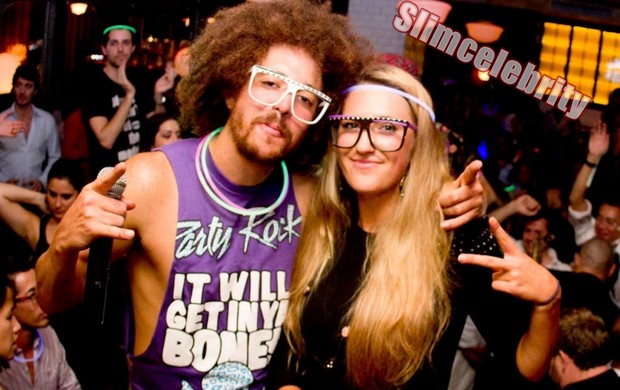 Rapper Stefan 'Redfoo' Gordy  e sua namorada a tenista Victoria azarenka australian open (Foto: Reprodução / Slimcelebrity)