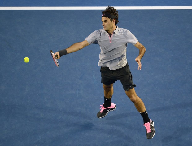 Federer contra Tsonga quartas aberto da austrália (Foto: AFP)