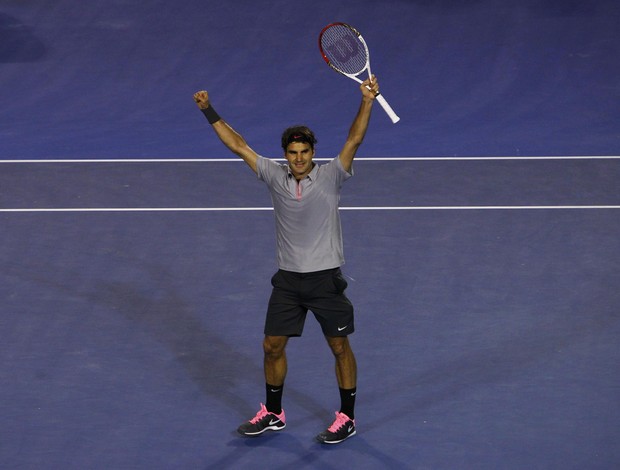 Federer contra Tsonga quartas aberto da austrália (Foto: Reuters)