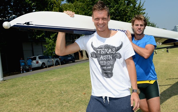 Tomas Berdych e  remador australiano Will Lockwood aberto da australia tenis (Foto: Getty Images)