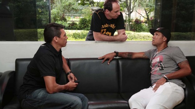 Lucio Rogério Ceni e Luis Fabiano Reapresentação São Paulo (Foto: Rubens Chiri / saopaulofc.net)