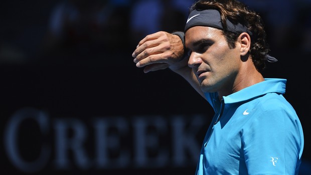 Roger Federer calor Aberto da Austrália (Foto: Reuters)