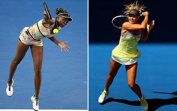 montagem Venus Williams e Maria Sharapova tênis (Foto: Editoria de Arte / Globoesporte.com)