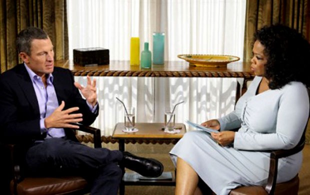 Lance Armstrong na entrevista para a Oprah (Foto: Reprodução)