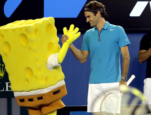 Federer Bob Sponja Aberto da Austrália (Foto: Fiona Hamilton/Divulgação)