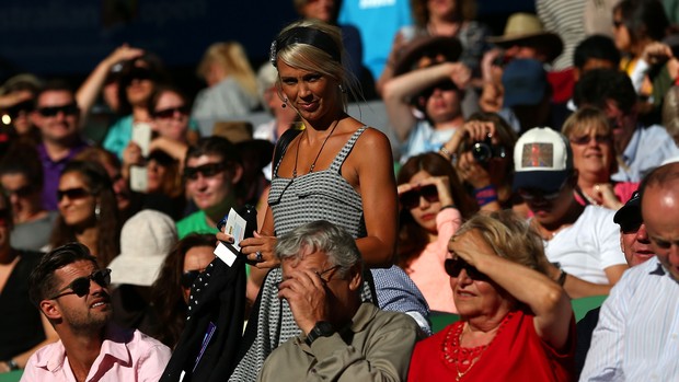 Bec Hewitt, esposa de Lleyton Hewitt no Aberto da Austrália (Foto: Getty Images)