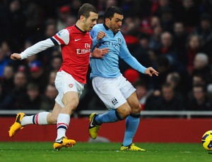 tevez manchester city x arsenal (Foto: Getty Images)