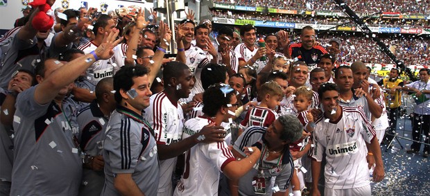 comemoração fluminense campeão brasileiro (Foto: Nelson Perez / Fluminense. F.C.)