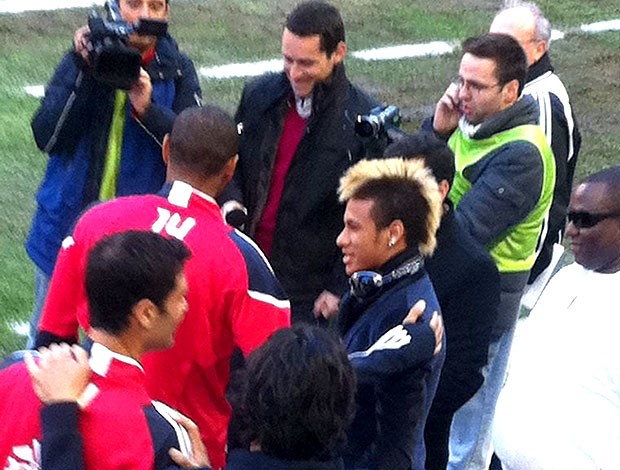 Neymar com Henry no jogo do New York (Foto: Reprodução / Twitter)