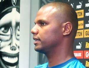 Jefferson na coletiva do Botafogo (Foto: Thales Soares / Globoesporte.com)