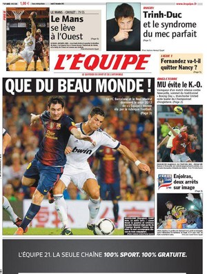 Capa Lequipe (Foto: Reprodução / Lequipe.fr)