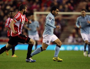 tevez Sunderland x manchester city (Foto: AP)