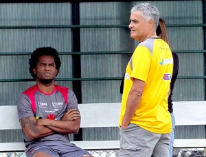 Gaúcho e Carlos Alberto no treino do Vasco (Foto: Cezar Loureiro / Agência O Globo)