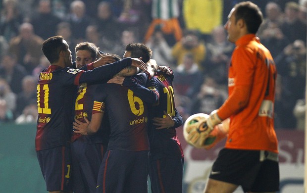 Barcelona comemoração (Foto: AP)