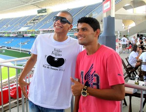 Dória e Jadson em evento do Botafogo (Foto: Thales Soares / Globoesporte.com)