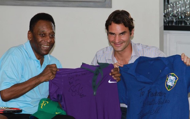 Pelé Federer tênis (Foto: Reprodução / Facebook)