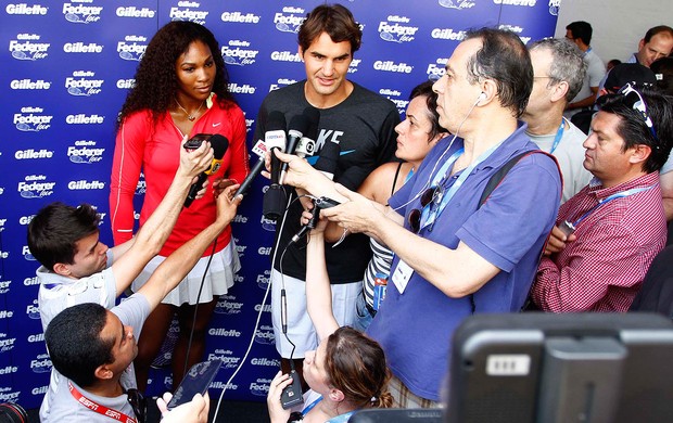 Serena e Federer tênis no MASP entrevista São Paulo (Foto: Gustavo Tilio / Globoesporte.com)