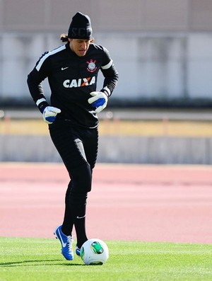 Cassio treino Corinthians (Foto: Marcos Ribolli / Globoesporte.com)