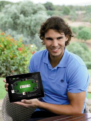 Nadal gostou tanto do pôquer que se tornou garoto-propaganda de um portal de jogo online (Foto: Divulgação)