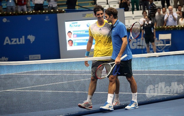 Thomaz Bellucci tênis Ibirapuera Federer Tour (Foto: Marcelo Ferrelli/inovafoto)