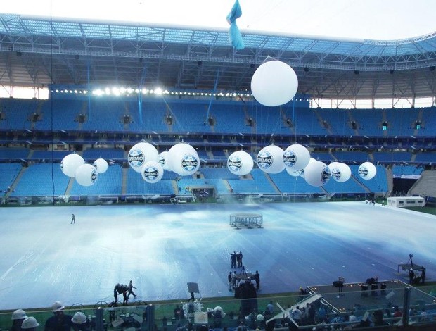 arena inauguração ensaio grêmio (Foto: Bruna Melgarejo/ Arquivo Pessoal)