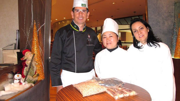 Cozinha do hotel do corinthians em nagoya (Foto: Zé Gonzales / Globoesporte.com)