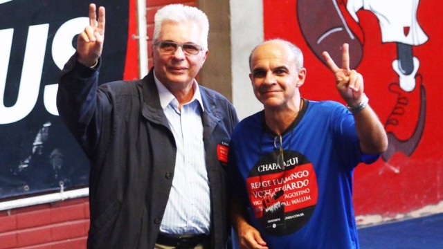 Eduardo de Mello (D) ao lado do ex-presidente Márcio Braga