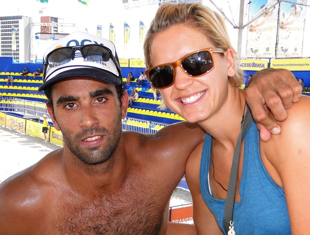 Laura Ludwig e Pedro Solberg vôlei de praia (Foto: Helena Rebello / Globoesporte.com)