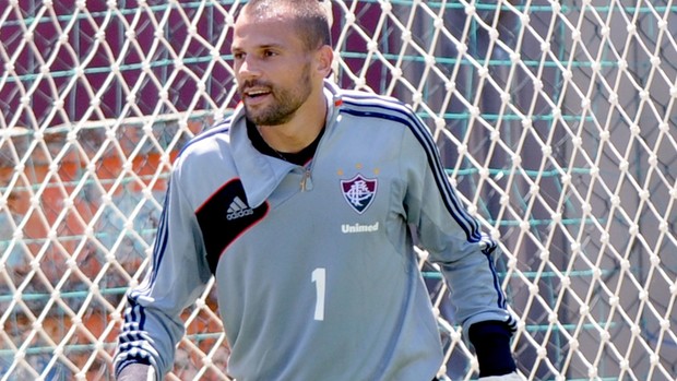 Diego Cavalieri no treino do Fluminense (Foto: Bia Figueiredo / Photocamera)