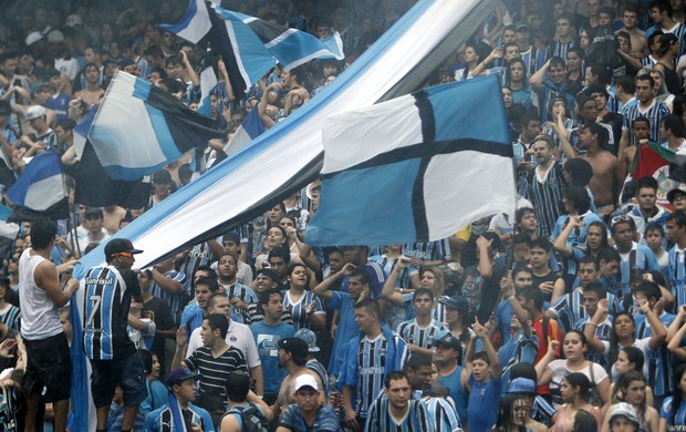 Torcida do Grêmio toma Olímpico em último treino antes do Gre-Nal (Foto: Guilherme Testa/PressDigital)