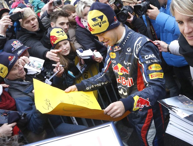 Vettel na Áustria (Foto: Agência EFE)