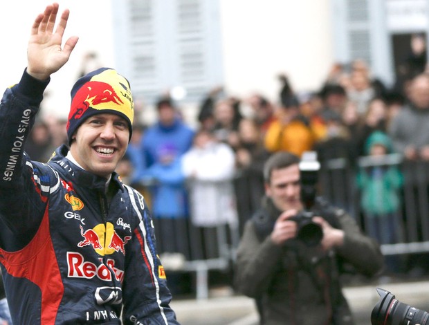 Vettel na Áustria (Foto: Agência AFP)