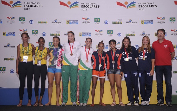 Seleção escolar de vôlei de praia das Olimpíadas Escolares (Foto: Fernando Soutello/AGIF/COB)